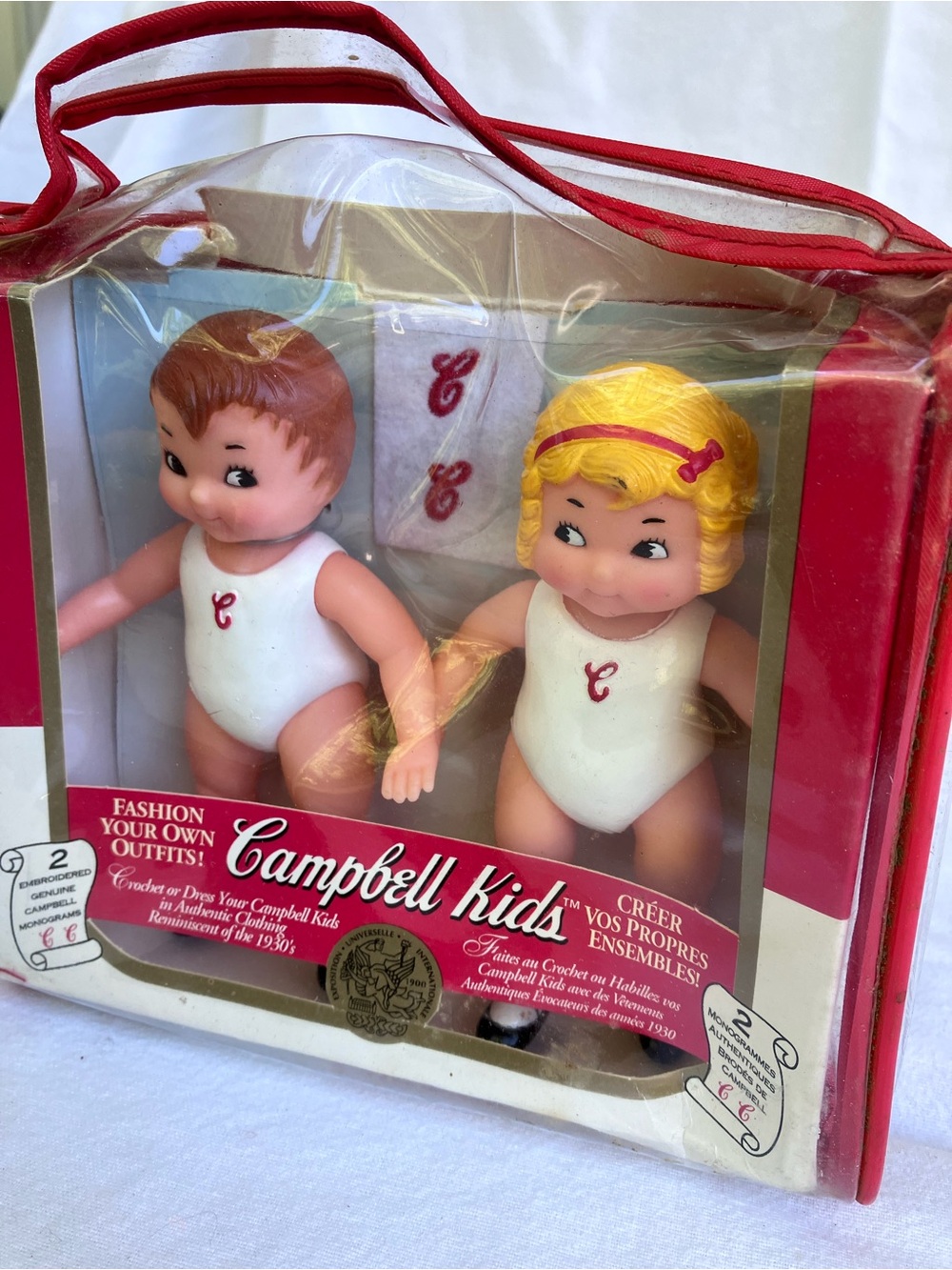Campbell Kids Twin Dolls Collector Set with Clothes